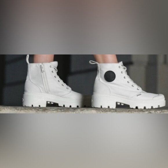 Palladium Pellabase Twill Women's Combat Boots - Picture 3 of 3